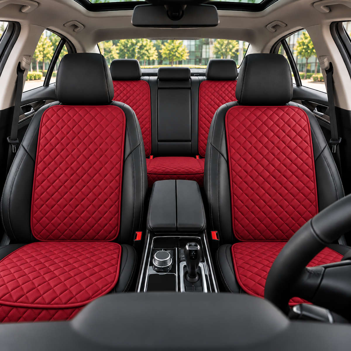 Universal Quilted Rear Car Seat Cover – Protective Cushion Mat