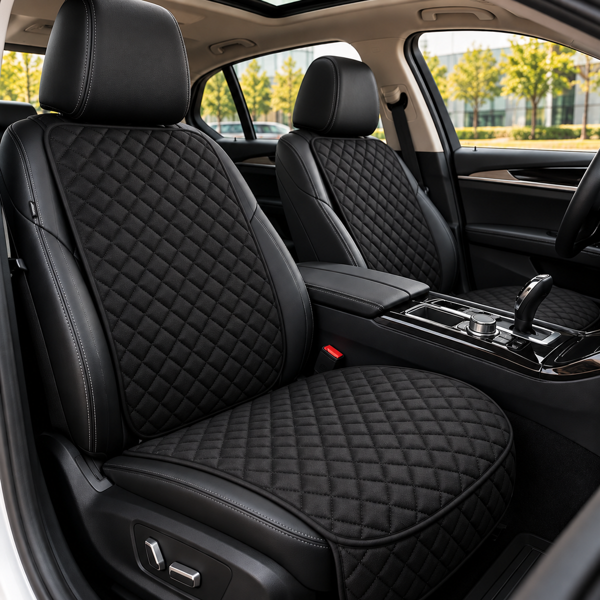 Universal Quilted Rear Car Seat Cover – Protective Cushion Mat