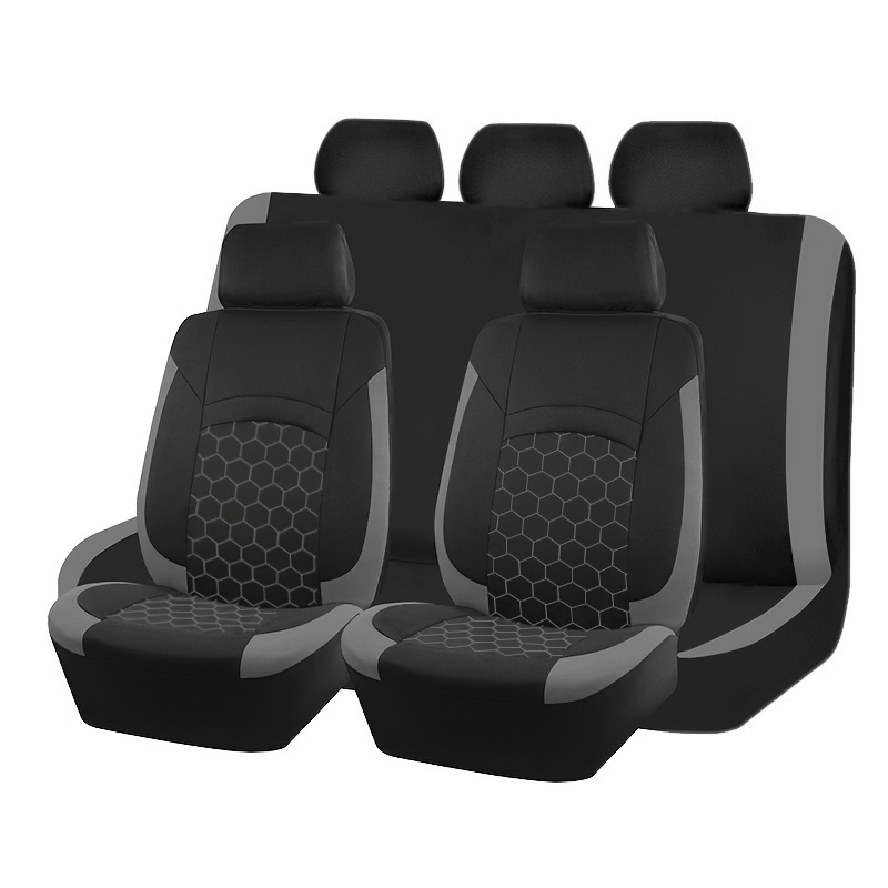 Grey and black car seat covers