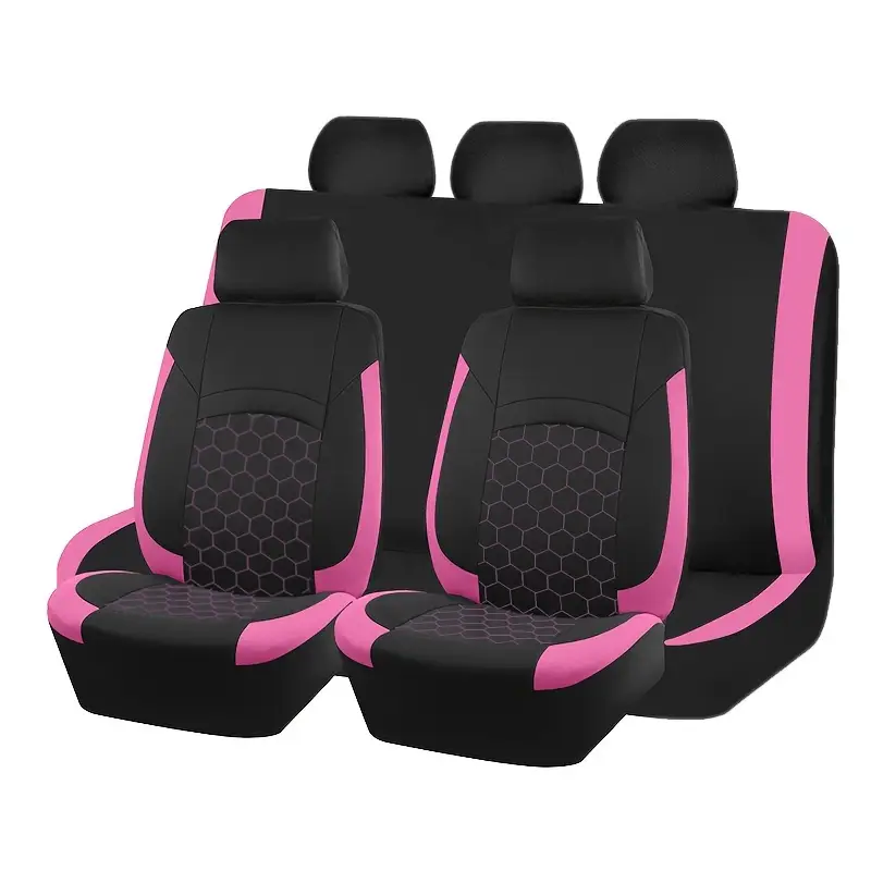 Pink and black car seat covers