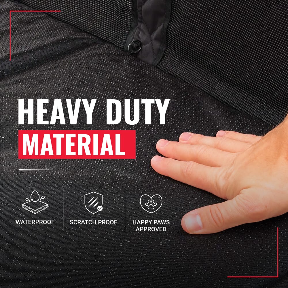Heavy-duty PetSuite dog seat protector construction detail